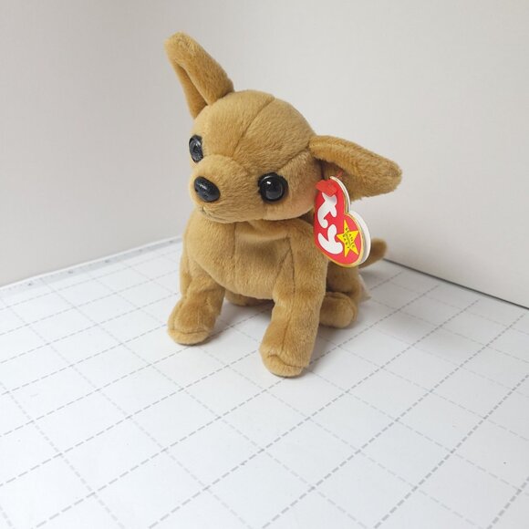 SOLD Beanie Babies Tiny the Chihuahua Dog Puppy Stuffed Animal w/ Tag Error 1999 - Picture 4 of 10